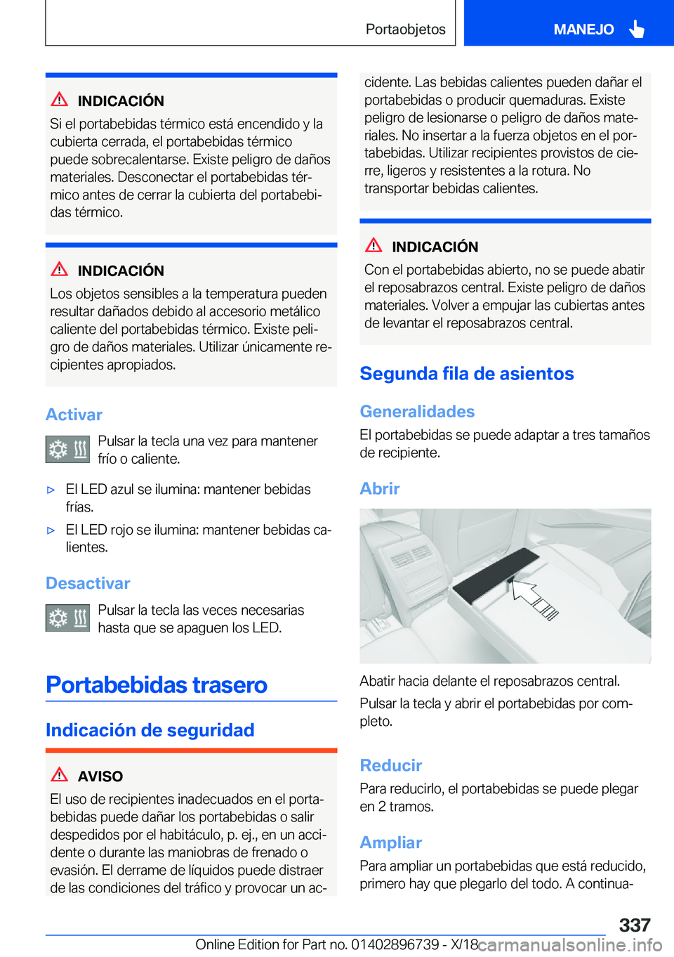 BMW X5 2019  Manuales de Empleo (in Spanish) �I�N�D�I�C�A�C�I�