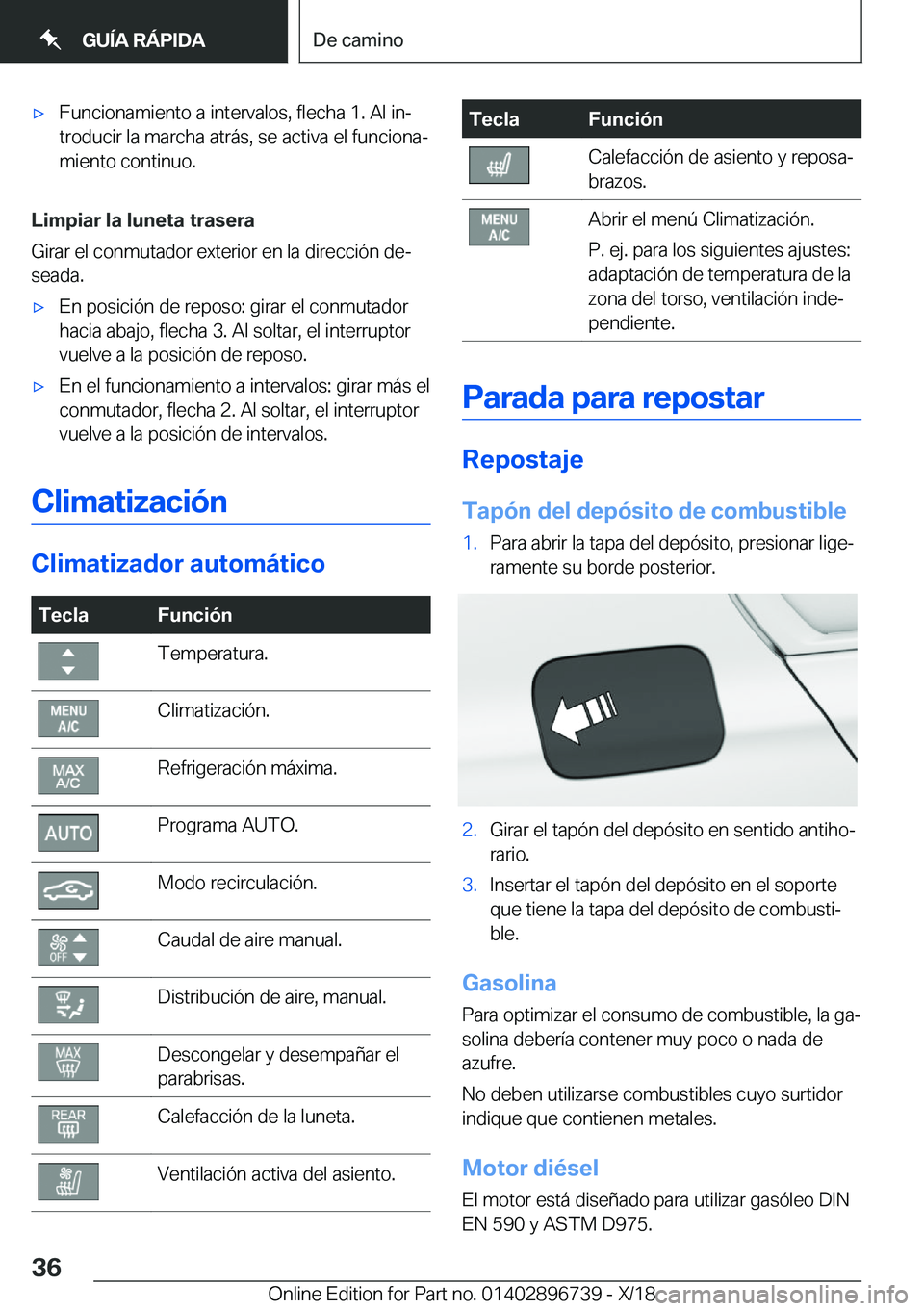 BMW X5 2019  Manuales de Empleo (in Spanish) x�F�u�n�c�i�o�n�a�m�i�e�n�t�o��a��i�n�t�e�r�v�a�l�o�s�,��f�l�e�c�h�a��1�.��A�l��i�nª�t�r�o�d�u�c�i�r��l�a��m�a�r�c�h�a��a�t�r�