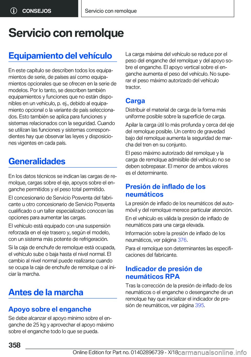 BMW X5 2019  Manuales de Empleo (in Spanish) �S�e�r�v�i�c�i�o��c�o�n��r�e�m�o�l�q�u�e�E�q�u�i�p�a�m�i�e�n�t�o��d�e�l��v�e�h�