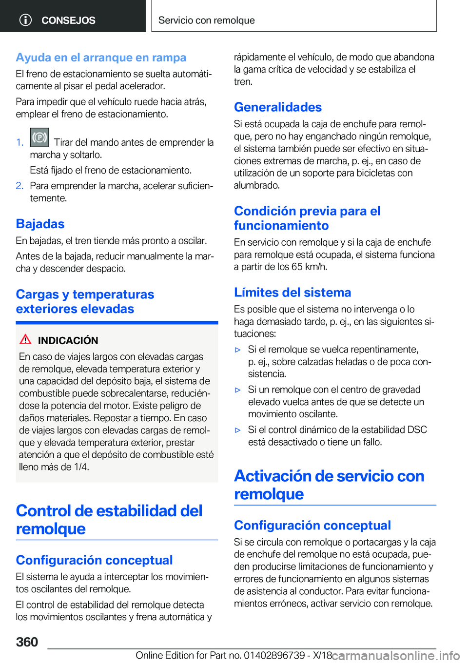 BMW X5 2019  Manuales de Empleo (in Spanish) �A�y�u�d�a��e�n��e�l��a�r�r�a�n�q�u�e��e�n��r�a�m�p�a
�E�l��f�r�e�n�o��d�e��e�s�t�a�c�i�o�n�a�m�i�e�n�t�o��s�e��s�u�e�l�t�a��a�u�t�o�m�