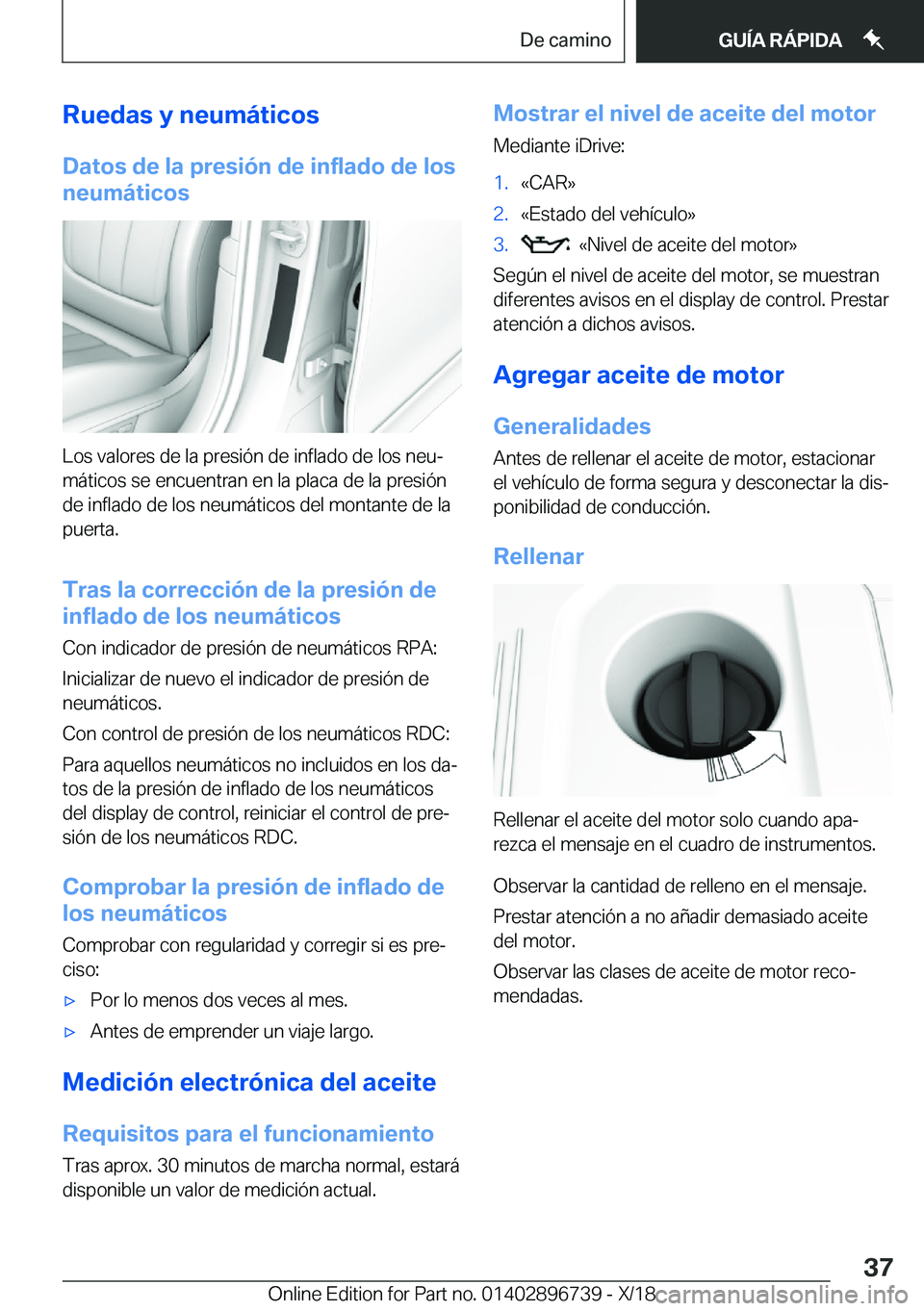 BMW X5 2019  Manuales de Empleo (in Spanish) �R�u�e�d�a�s��y��n�e�u�m�