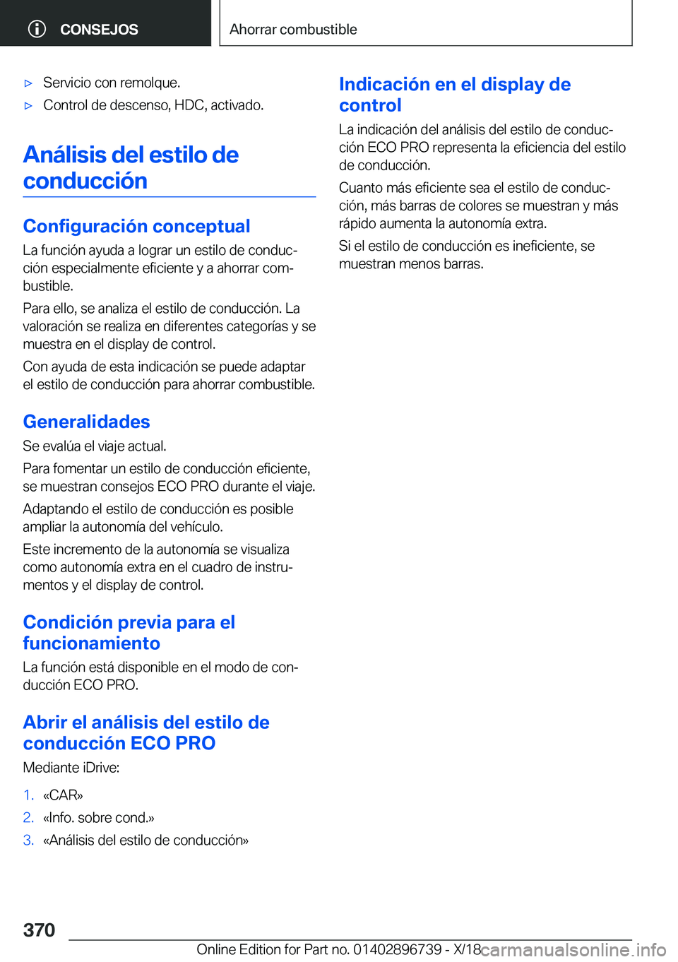 BMW X5 2019  Manuales de Empleo (in Spanish) x�S�e�r�v�i�c�i�o��c�o�n��r�e�m�o�l�q�u�e�.x�C�o�n�t�r�o�l��d�e��d�e�s�c�e�n�s�o�,��H�D�C�,��a�c�t�i�v�a�d�o�.
�A�n�