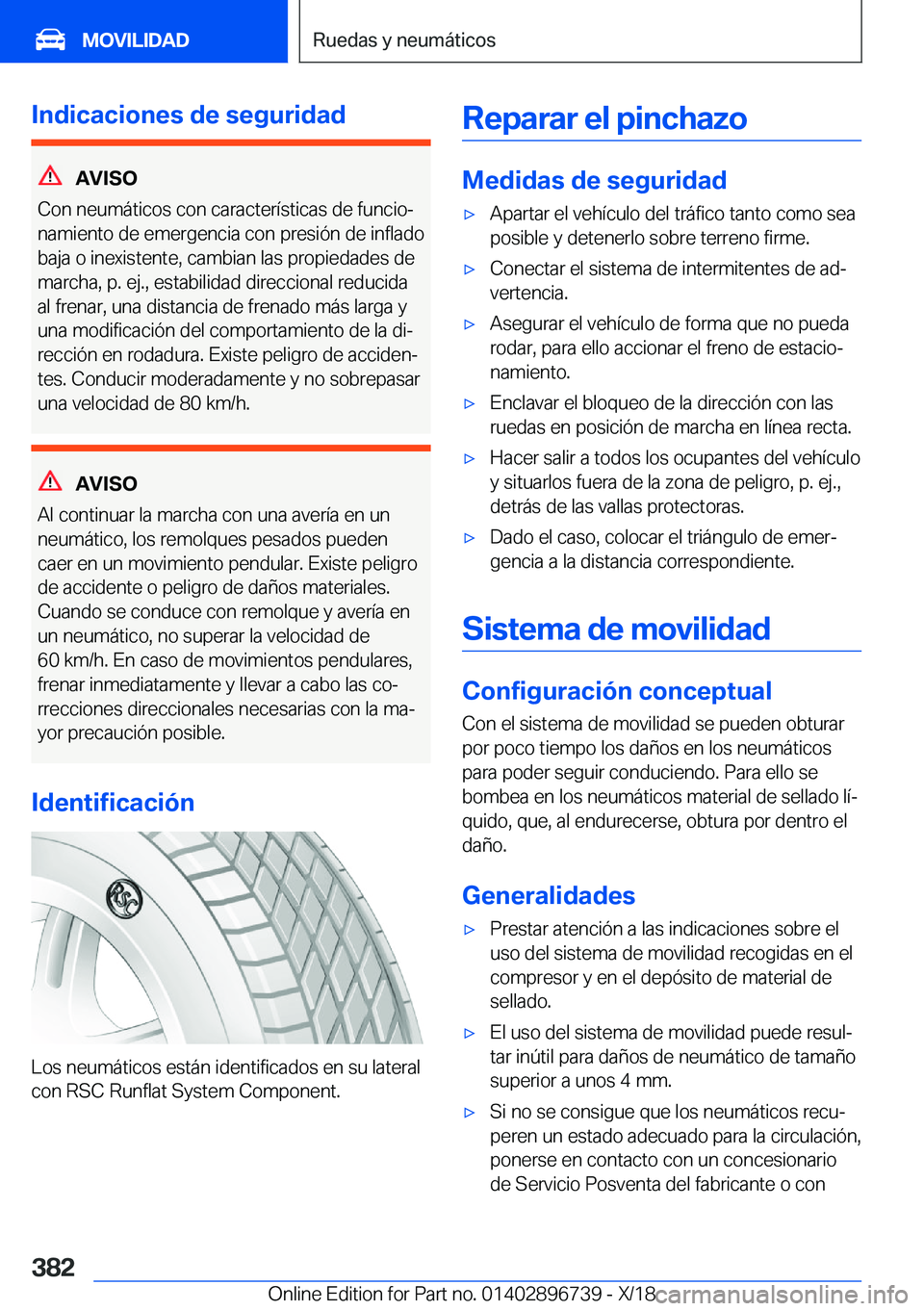 BMW X5 2019  Manuales de Empleo (in Spanish) �I�n�d�i�c�a�c�i�o�n�e�s��d�e��s�e�g�u�r�i�d�a�d
�A�V�I�S�O
�C�o�n��n�e�u�m�