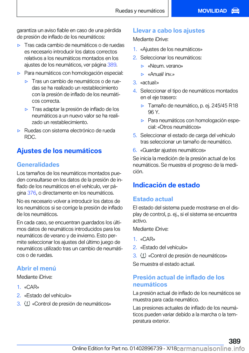 BMW X5 2019  Manuales de Empleo (in Spanish) �g�a�r�a�n�t�i�z�a��u�n��a�v�i�s�o��f�i�a�b�l�e��e�n��c�a�s�o��d�e��u�n�a��p�