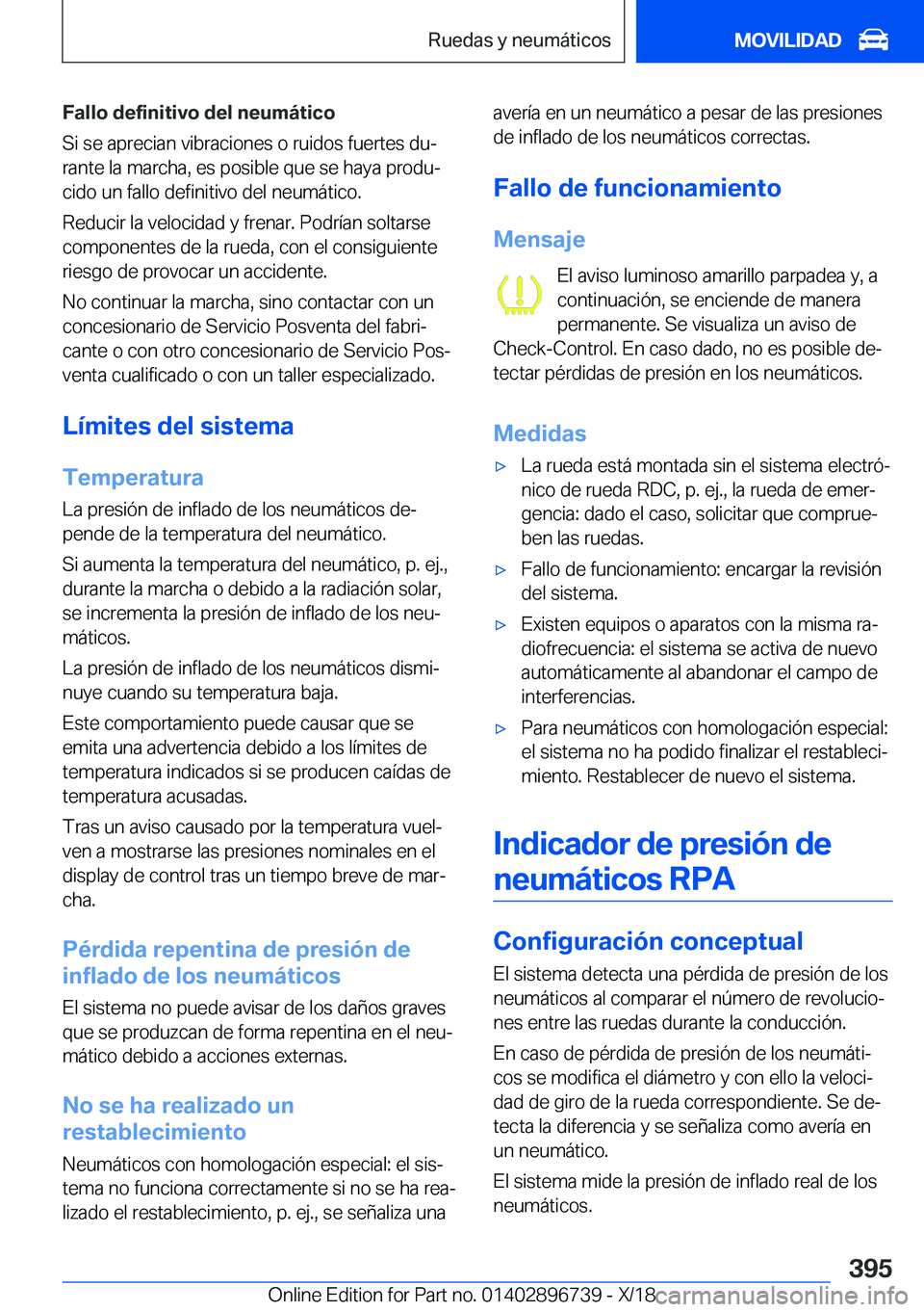 BMW X5 2019  Manuales de Empleo (in Spanish) �F�a�l�l�o��d�e�f�i�n�i�t�i�v�o��d�e�l��n�e�u�m�