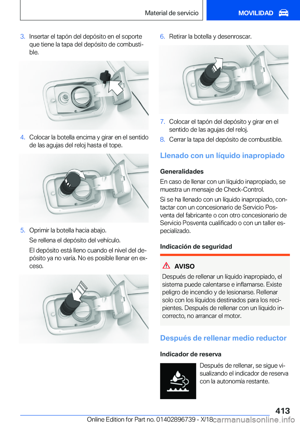 BMW X5 2019  Manuales de Empleo (in Spanish) �3�.�I�n�s�e�r�t�a�r��e�l��t�a�p�