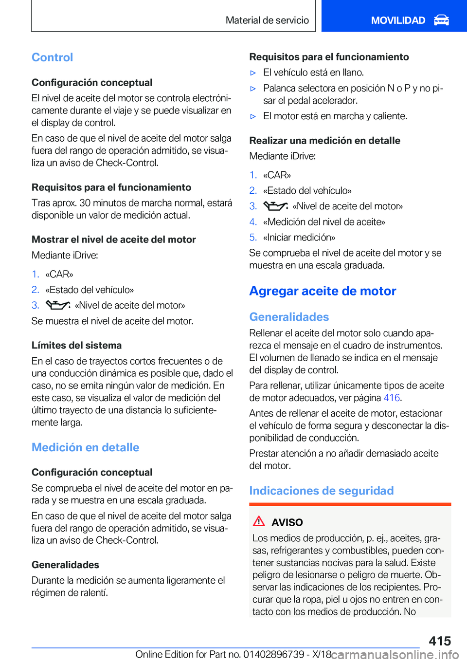 BMW X5 2019  Manuales de Empleo (in Spanish) �C�o�n�t�r�o�l�C�o�n�f�i�g�u�r�a�c�i�