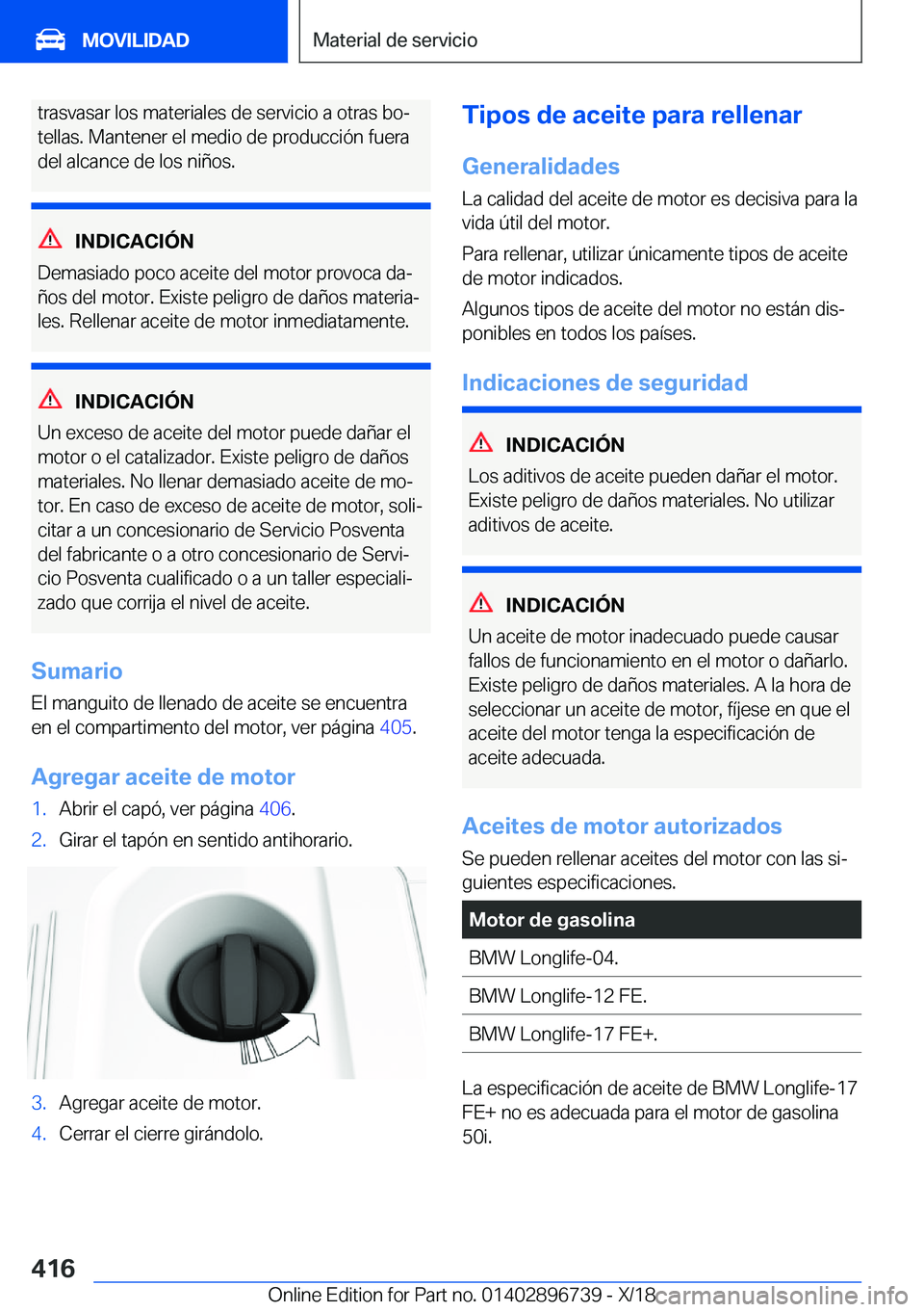 BMW X5 2019  Manuales de Empleo (in Spanish) �t�r�a�s�v�a�s�a�r��l�o�s��m�a�t�e�r�i�a�l�e�s��d�e��s�e�r�v�i�c�i�o��a��o�t�r�a�s��b�oª
�t�e�l�l�a�s�.��M�a�n�t�e�n�e�r��e�l��m�e�d�i�o��d�e��p�r�o�d�u�c�c�i�