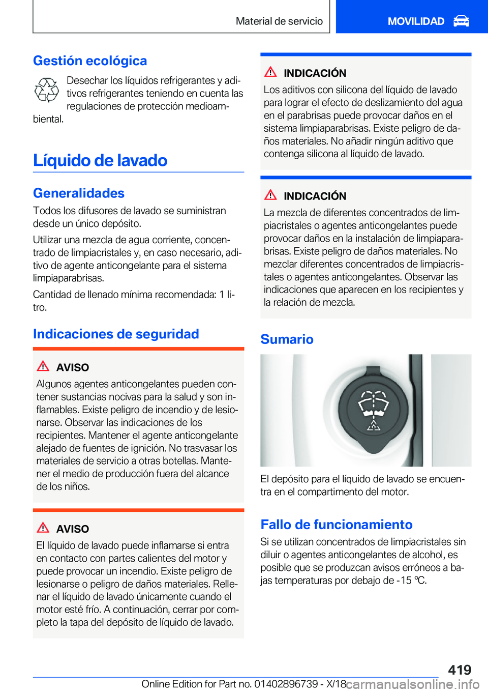 BMW X5 2019  Manuales de Empleo (in Spanish) �G�e�s�t�i�