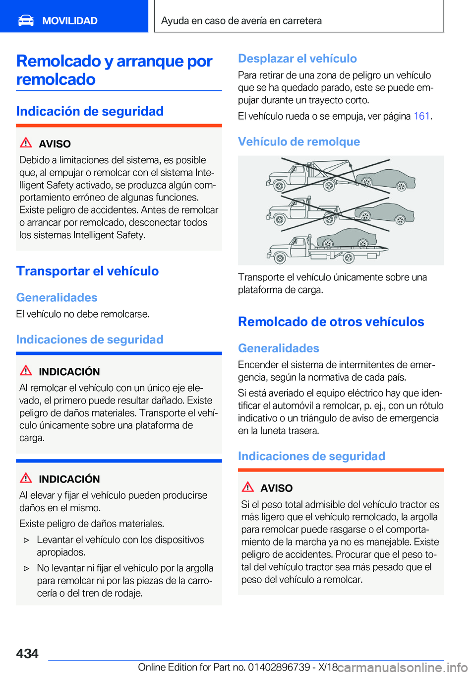 BMW X5 2019  Manuales de Empleo (in Spanish) �R�e�m�o�l�c�a�d�o��y��a�r�r�a�n�q�u�e��p�o�r�r�e�m�o�l�c�a�d�o
�I�n�d�i�c�a�c�i�