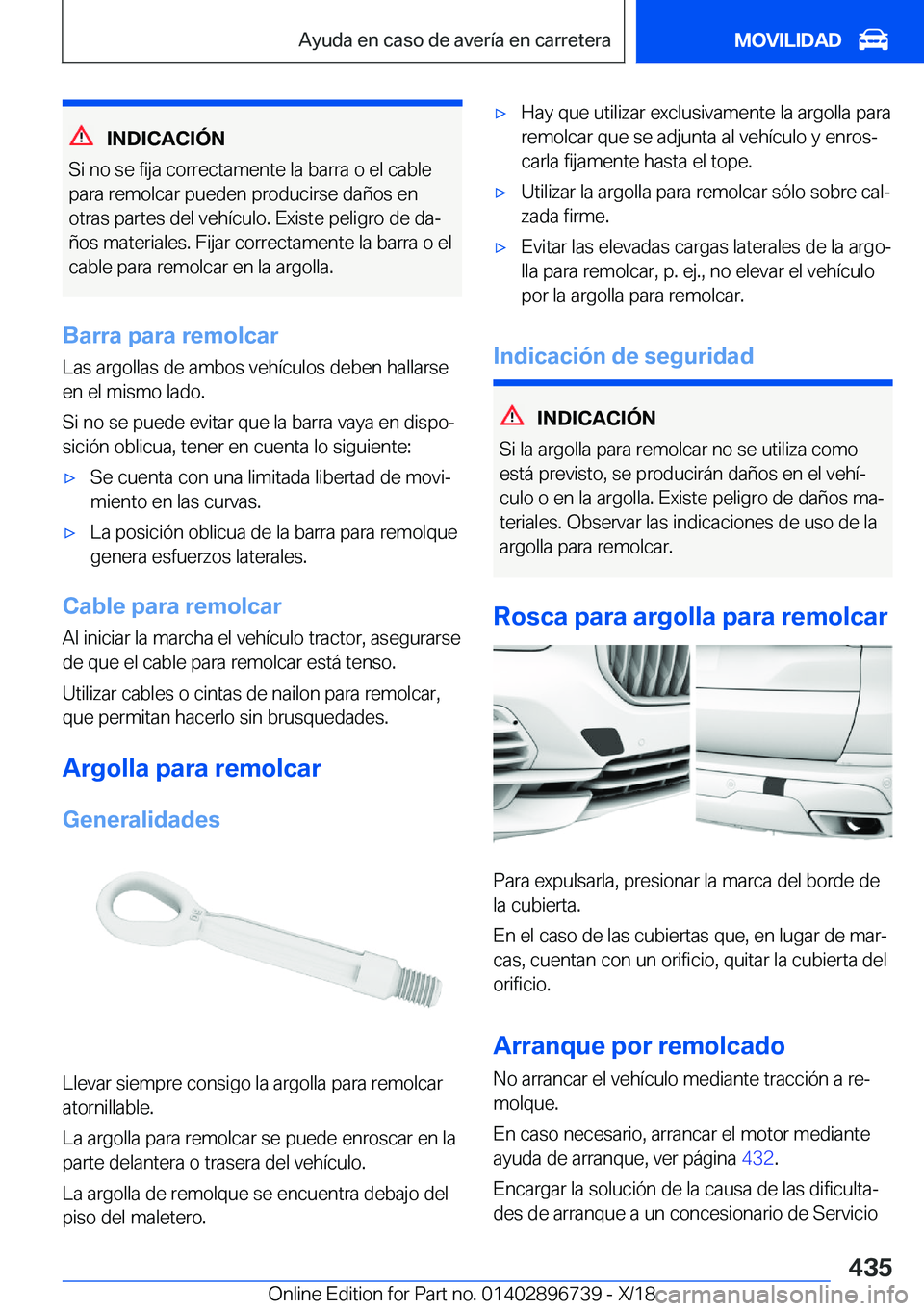 BMW X5 2019  Manuales de Empleo (in Spanish) �I�N�D�I�C�A�C�I�