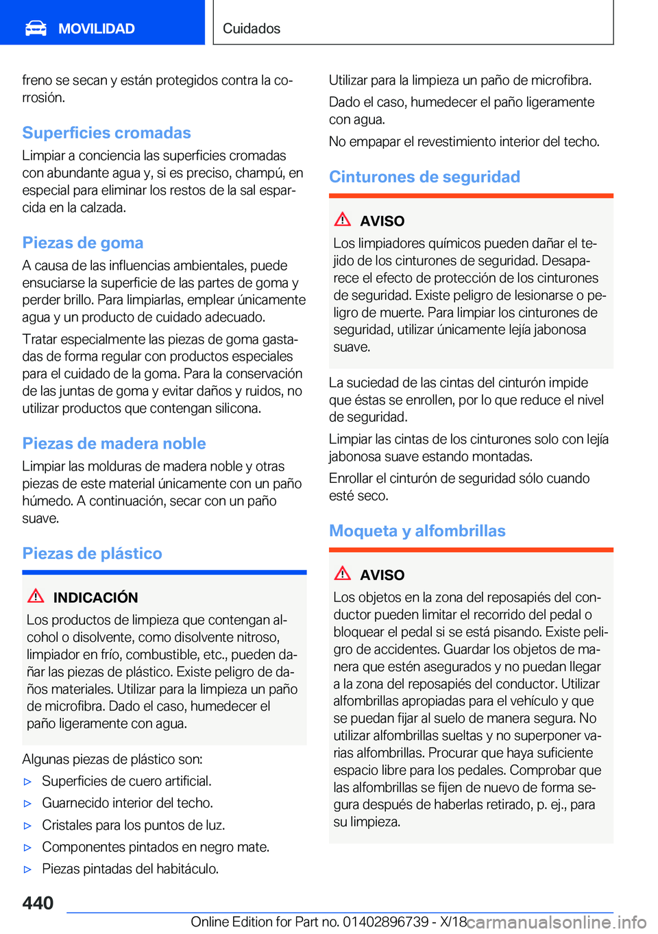 BMW X5 2019  Manuales de Empleo (in Spanish) �f�r�e�n�o��s�e��s�e�c�a�n��y��e�s�t�