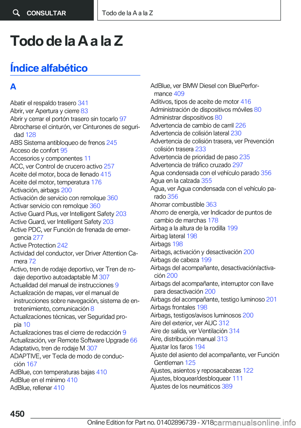 BMW X5 2019  Manuales de Empleo (in Spanish) �T�o�d�o��d�e��l�a��A��a��l�a��Z
�