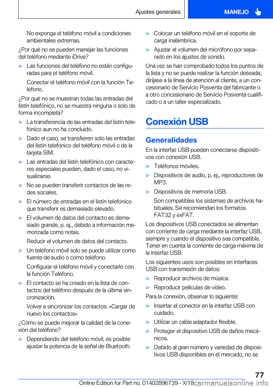BMW X5 2019  Manuales de Empleo (in Spanish) �N�o��e�x�p�o�n�g�a��e�l��t�e�l�
