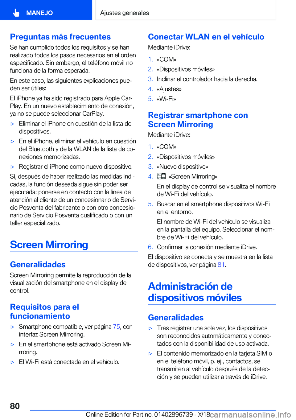 BMW X5 2019  Manuales de Empleo (in Spanish) �P�r�e�g�u�n�t�a�s��m�