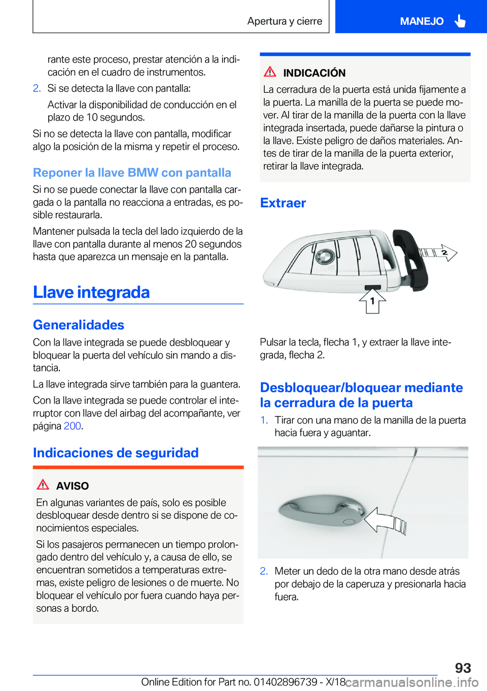 BMW X5 2019  Manuales de Empleo (in Spanish) �r�a�n�t�e��e�s�t�e��p�r�o�c�e�s�o�,��p�r�e�s�t�a�r��a�t�e�n�c�i�