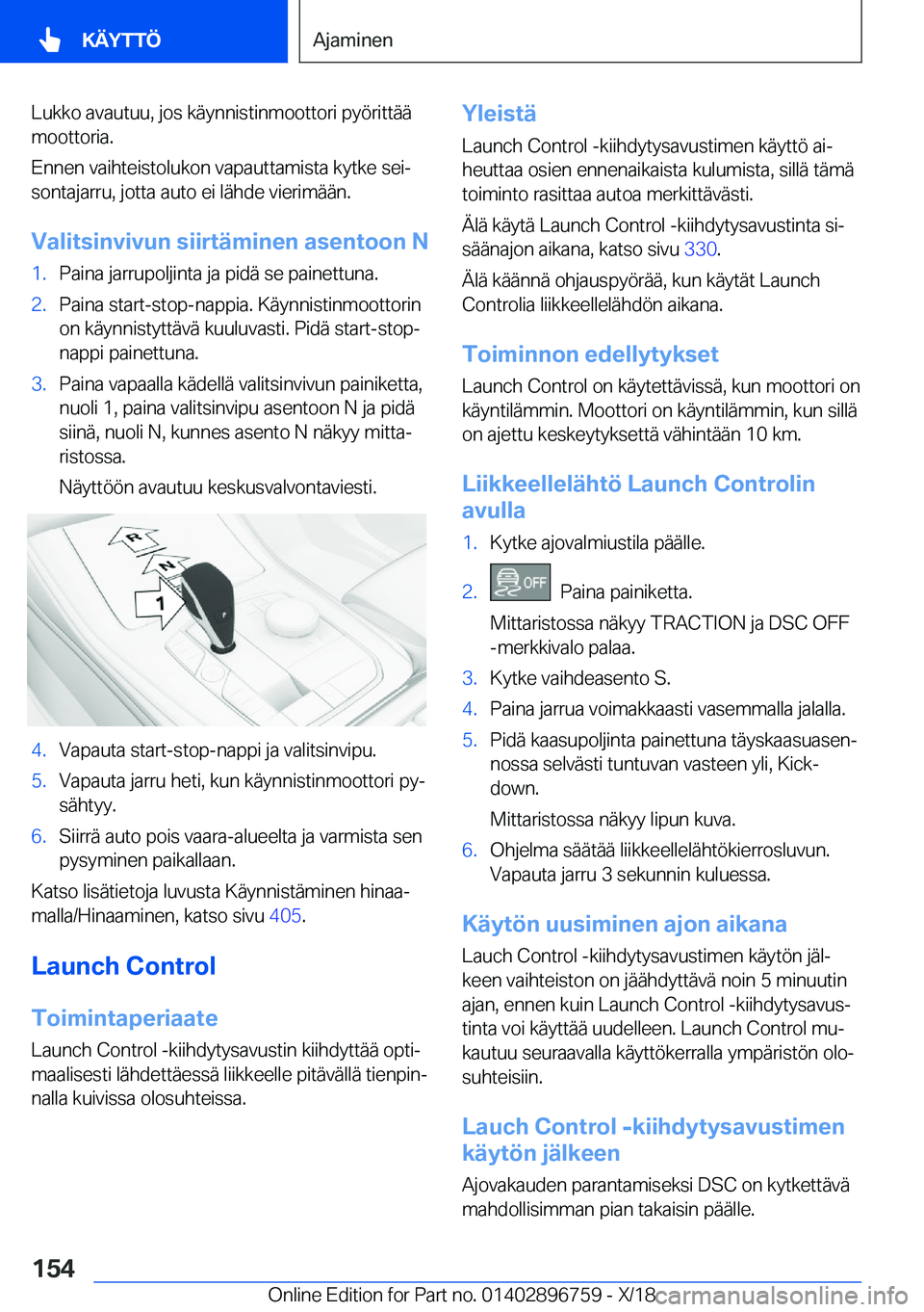 BMW X5 2019  Omistajan Käsikirja (in Finnish) �L�u�k�k�o��a�v�a�u�t�u�u�,��j�o�s��k�
