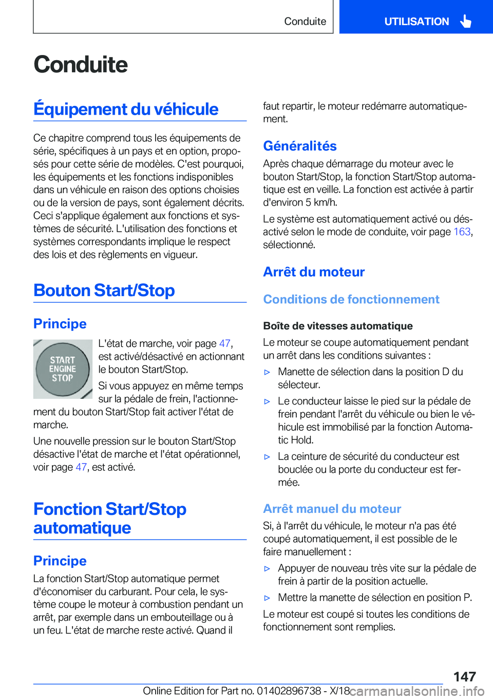 BMW X5 2019  Notices Demploi (in French) �C�o�n�d�u�i�t�e�