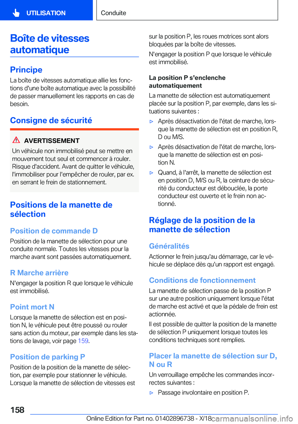 BMW X5 2019  Notices Demploi (in French) �B�o�