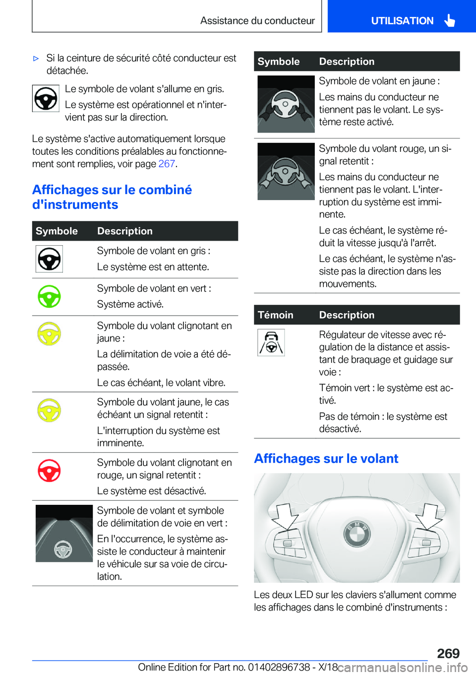 BMW X5 2019  Notices Demploi (in French) 'x�S�i��l�a��c�e�i�n�t�u�r�e��d�e��s�é�c�u�r�i�t�é��c�