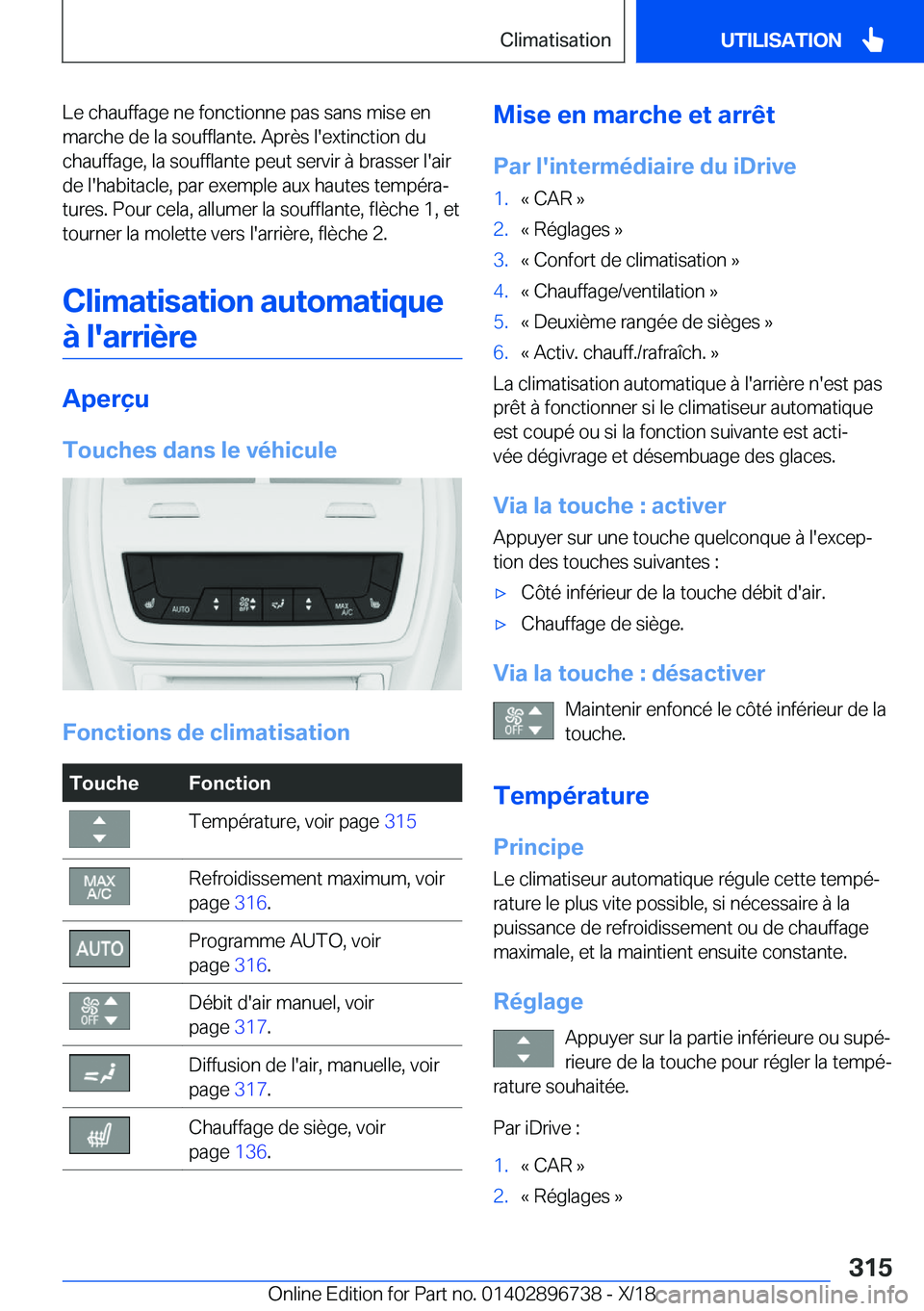 BMW X5 2019  Notices Demploi (in French) �L�e��c�h�a�u�f�f�a�g�e��n�e��f�o�n�c�t�i�o�n�n�e��p�a�s��s�a�n�s��m�i�s�e��e�n�m�a�r�c�h�e��d�e��l�a��s�o�u�f�f�l�a�n�t�e�.��A�p�r�è�s��l�'�e�x�t�i�n�c�t�i�o�n��d�u
�c�h�a�u�f�f�a�g