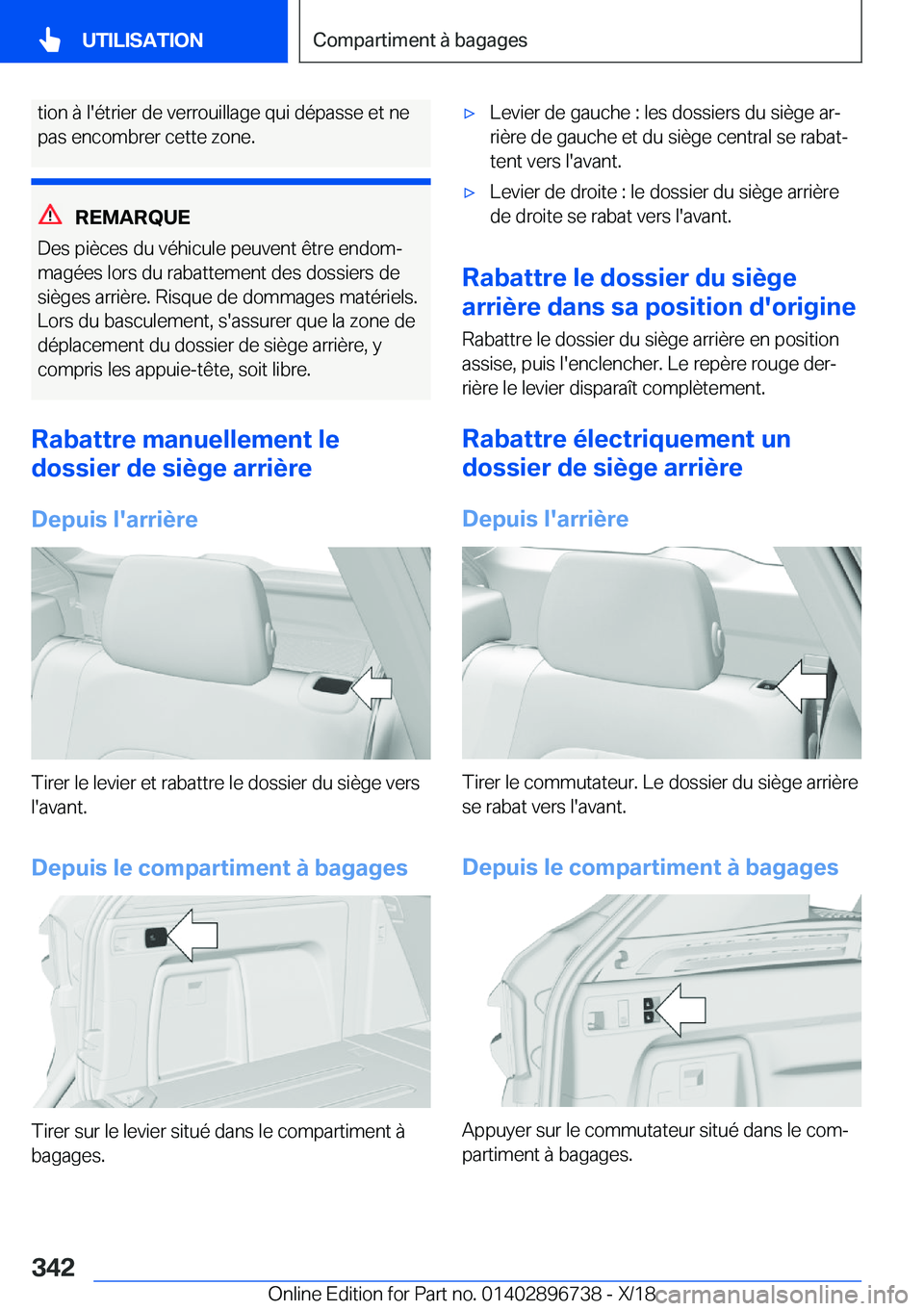 BMW X5 2019  Notices Demploi (in French) �t�i�o�n��