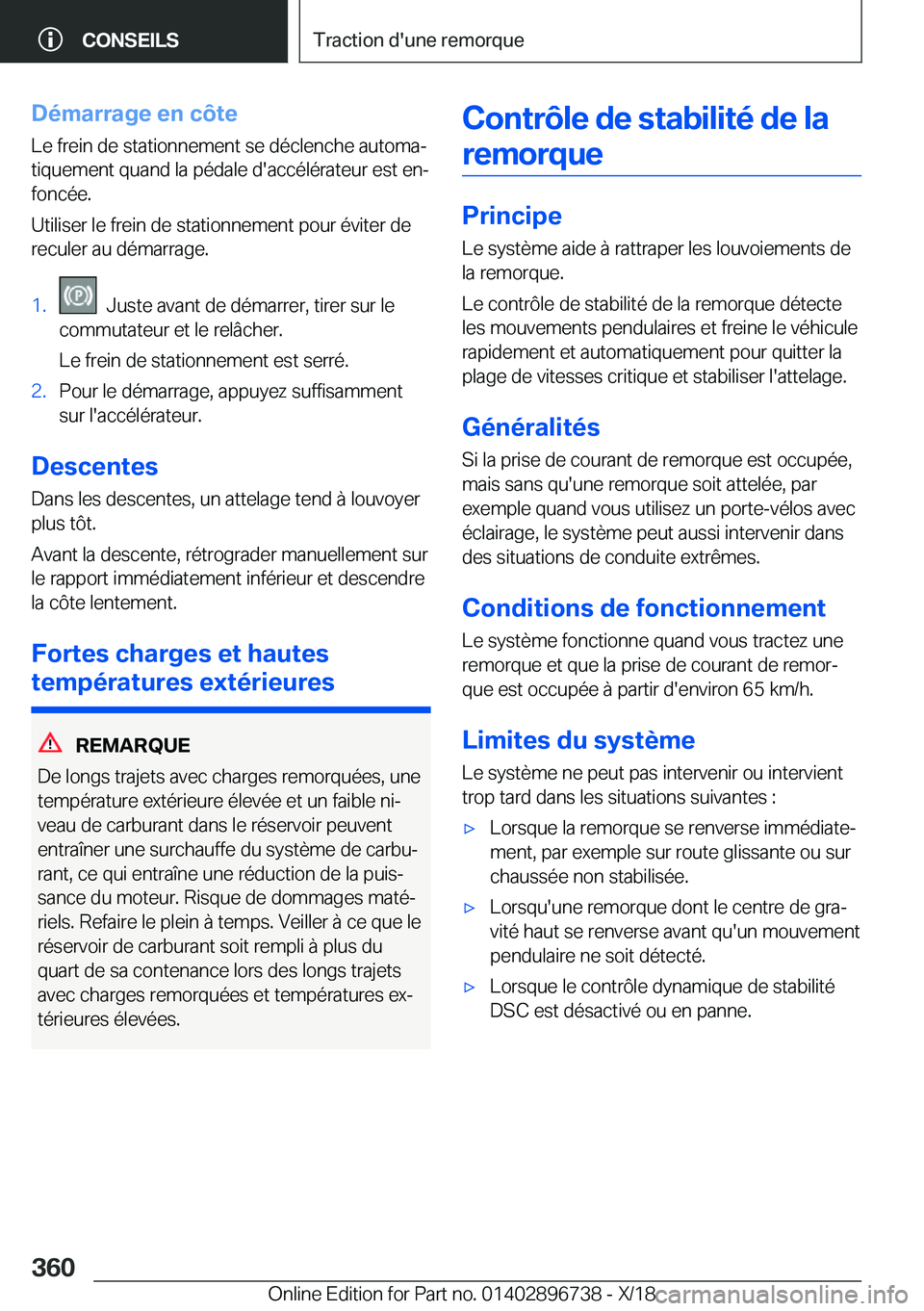 BMW X5 2019  Notices Demploi (in French) �D�é�m�a�r�r�a�g�e��e�n��c�