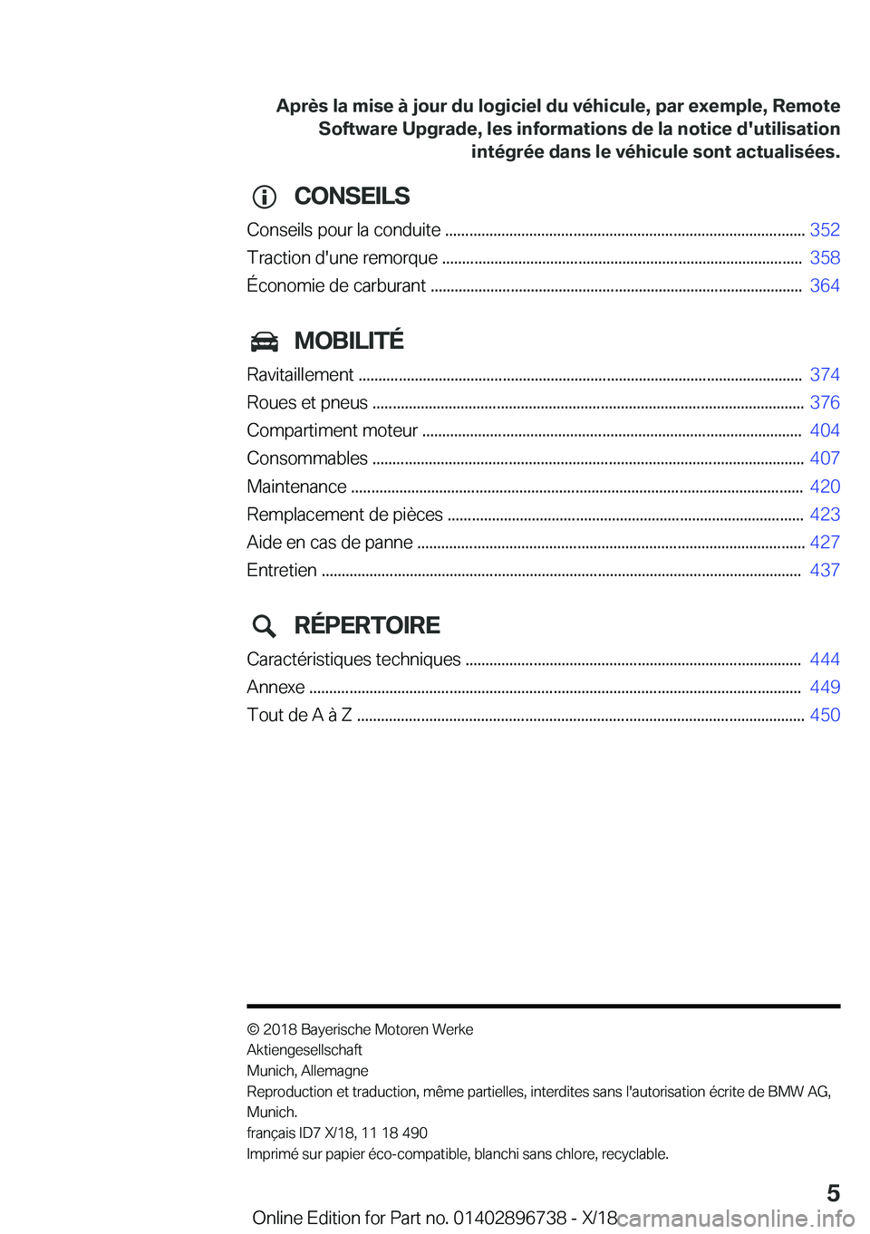 BMW X5 2019  Notices Demploi (in French) �C�O�N�S�E�I�L�S
�C�o�n�s�e�i�l�s��p�o�u�r��l�a��c�o�n�d�u�i�t�e��.�.�.�.�.�.�.�.�.�.�.�.�.�.�.�.�.�.�.�.�.�.�.�.�.�.�.�.�.�.�.�.�.�.�.�.�.�.�.�.�.�.�.�.�.�.�.�.�.�.�.�.�.�.�.�.�.�.�.�.�.�.�.�.�.�