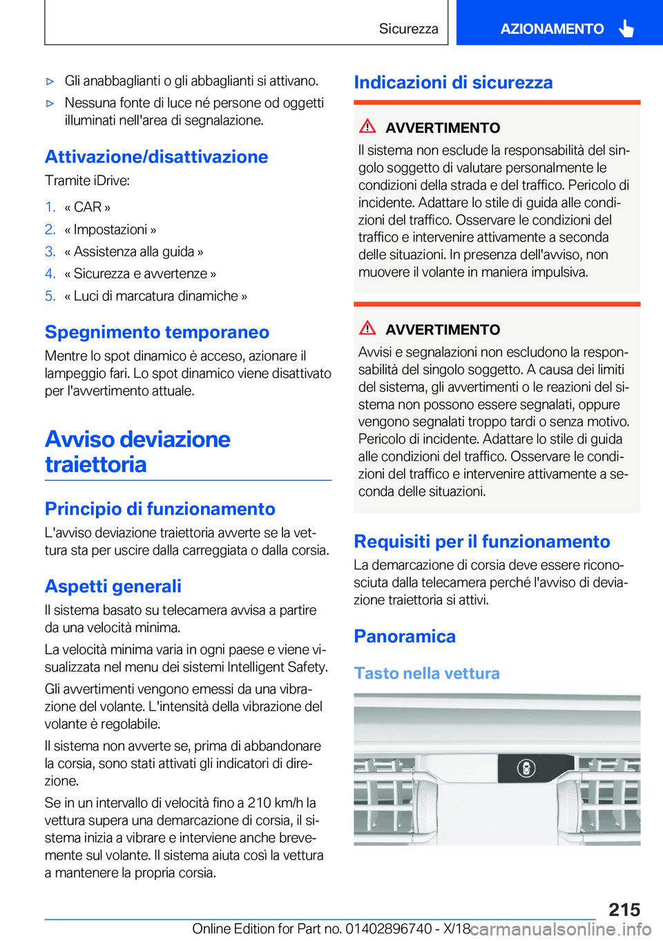 BMW X5 2019  Libretti Di Uso E manutenzione (in Italian) 'x�G�l�i��a�n�a�b�b�a�g�l�i�a�n�t�i��o��g�l�i��a�b�b�a�g�l�i�a�n�t�i��s�i��a�t�t�i�v�a�n�o�.'x�N�e�s�s�u�n�a��f�o�n�t�e��d�i��l�u�c�e��n�é��p�e�r�s�o�n�e��o�d��o�g�g�e�t�t�i�i�l�