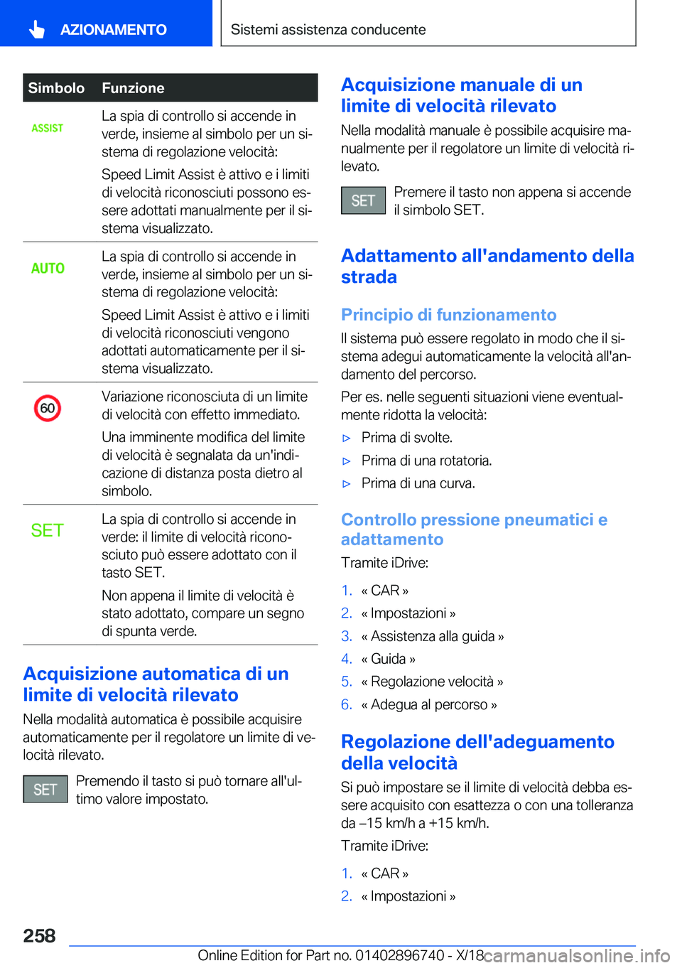 BMW X5 2019  Libretti Di Uso E manutenzione (in Italian) �S�i�m�b�o�l�o�F�u�n�z�i�o�n�e�L�a��s�p�i�a��d�i��c�o�n�t�r�o�l�l�o��s�i��a�c�c�e�n�d�e��i�n
�v�e�r�d�e�,��i�n�s�i�e�m�e��a�l��s�i�m�b�o�l�o��p�e�r��u�n��s�iª
�s�t�e�m�a��d�i��r�e�g�o�