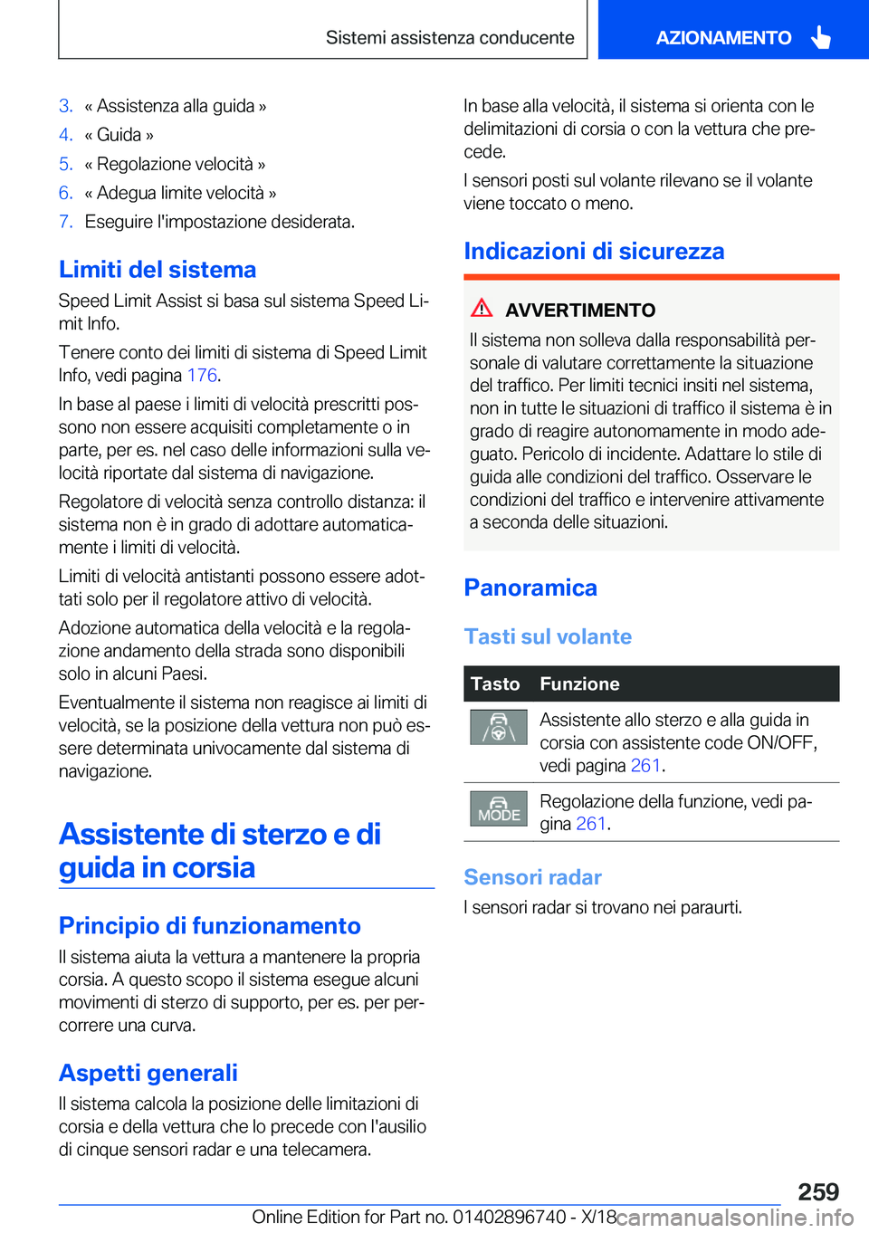BMW X5 2019  Libretti Di Uso E manutenzione (in Italian) �3�.�«��A�s�s�i�s�t�e�n�z�a��a�l�l�a��g�u�i�d�a��{�4�.�«��G�u�i�d�a��{�5�.�«��R�e�g�o�l�a�z�i�o�n�e��v�e�l�o�c�i�t�