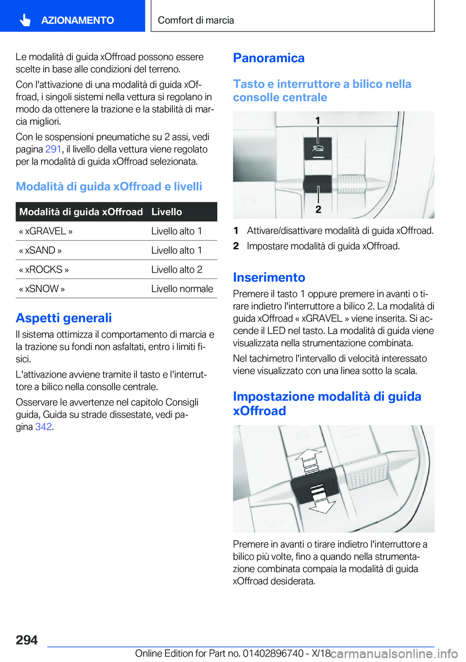 BMW X5 2019  Libretti Di Uso E manutenzione (in Italian) �L�e��m�o�d�a�l�i�t�