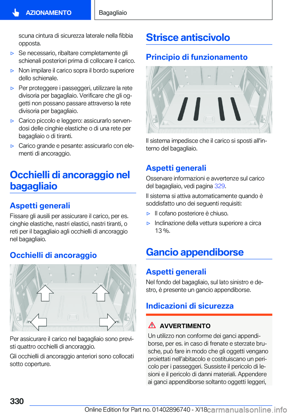 BMW X5 2019  Libretti Di Uso E manutenzione (in Italian) �s�c�u�n�a��c�i�n�t�u�r�a��d�i��s�i�c�u�r�e�z�z�a��l�a�t�e�r�a�l�e��n�e�l�l�a��f�i�b�b�i�a�o�p�p�o�s�t�a�.'x�S�e��n�e�c�e�s�s�a�r�i�o�,��r�i�b�a�l�t�a�r�e��c�o�m�p�l�e�t�a�m�e�n�t�e��g�l