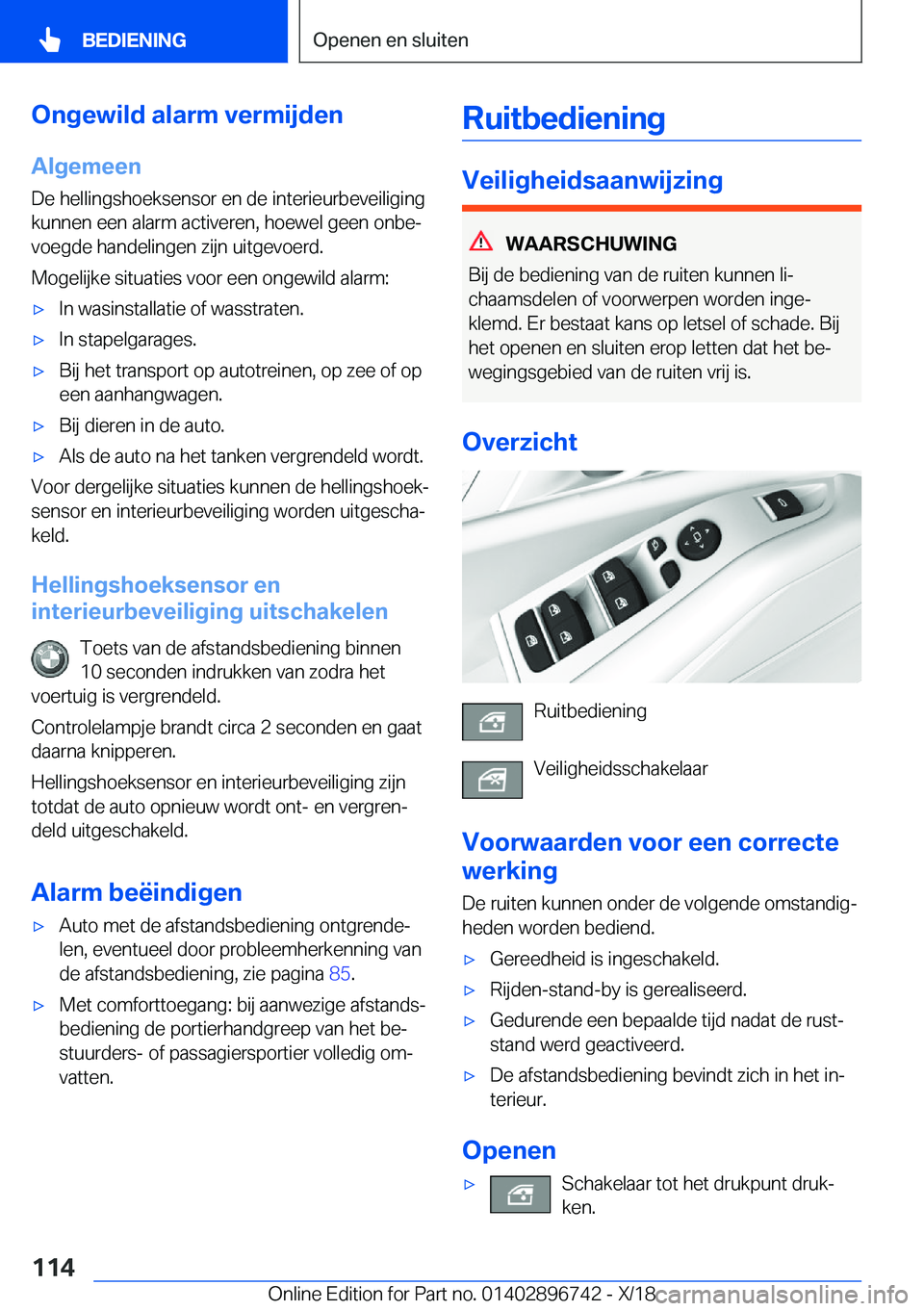 BMW X5 2019  Instructieboekjes (in Dutch) �O�n�g�e�w�i�l�d��a�l�a�r�m��v�e�r�m�i�j�d�e�n�A�l�g�e�m�e�e�n
�D�e��h�e�l�l�i�n�g�s�h�o�e�k�s�e�n�s�o�r��e�n��d�e��i�n�t�e�r�i�e�u�r�b�e�v�e�i�l�i�g�i�n�g �k�u�n�n�e�n��e�e�n��a�l�a�r�m��a�c