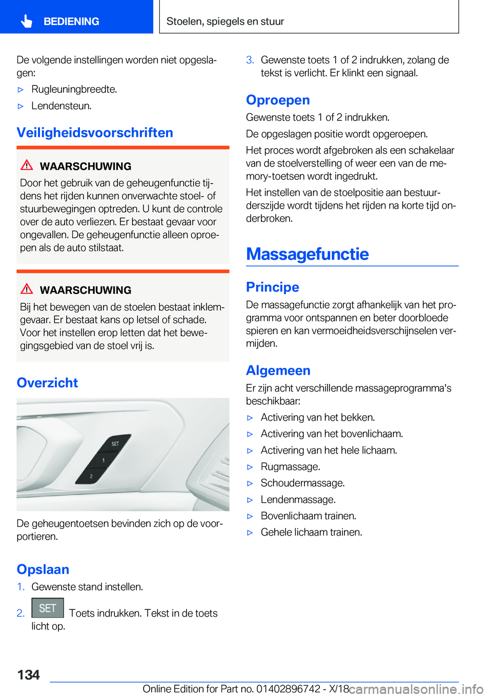 BMW X5 2019  Instructieboekjes (in Dutch) �D�e��v�o�l�g�e�n�d�e��i�n�s�t�e�l�l�i�n�g�e�n��w�o�r�d�e�n��n�i�e�t��o�p�g�e�s�l�aj
�g�e�n�:'x�R�u�g�l�e�u�n�i�n�g�b�r�e�e�d�t�e�.'x�L�e�n�d�e�n�s�t�e�u�n�.
�V�e�i�l�i�g�h�e�i�d�s�v�o�o