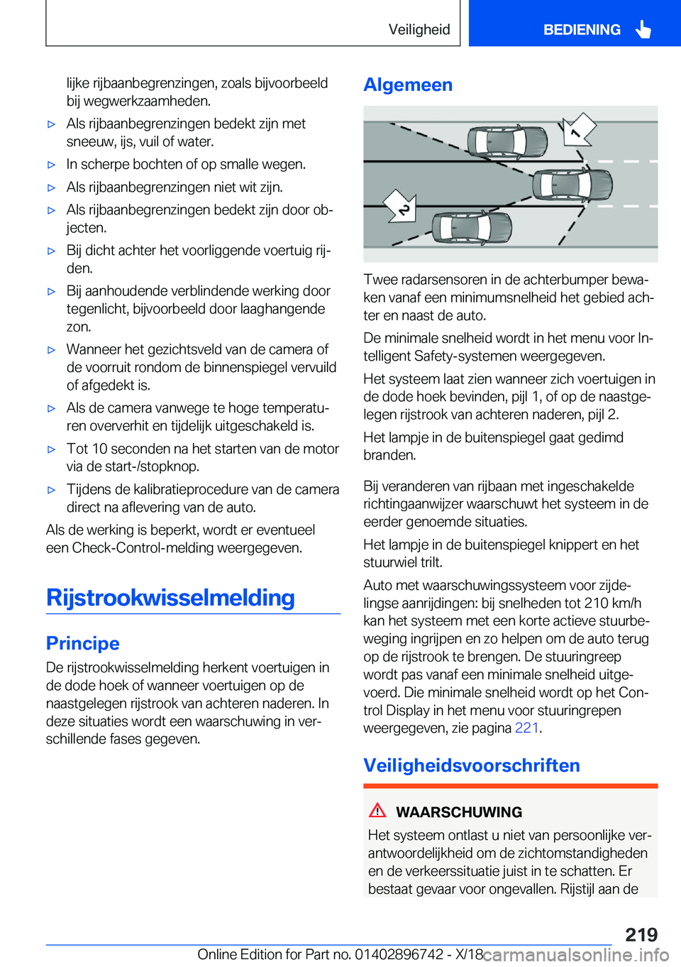 BMW X5 2019  Instructieboekjes (in Dutch) �l�i�j�k�e��r�i�j�b�a�a�n�b�e�g�r�e�n�z�i�n�g�e�n�,��z�o�a�l�s��b�i�j�v�o�o�r�b�e�e�l�d�b�i�j��w�e�g�w�e�r�k�z�a�a�m�h�e�d�e�n�.'x�A�l�s��r�i�j�b�a�a�n�b�e�g�r�e�n�z�i�n�g�e�n��b�e�d�e�k�t�