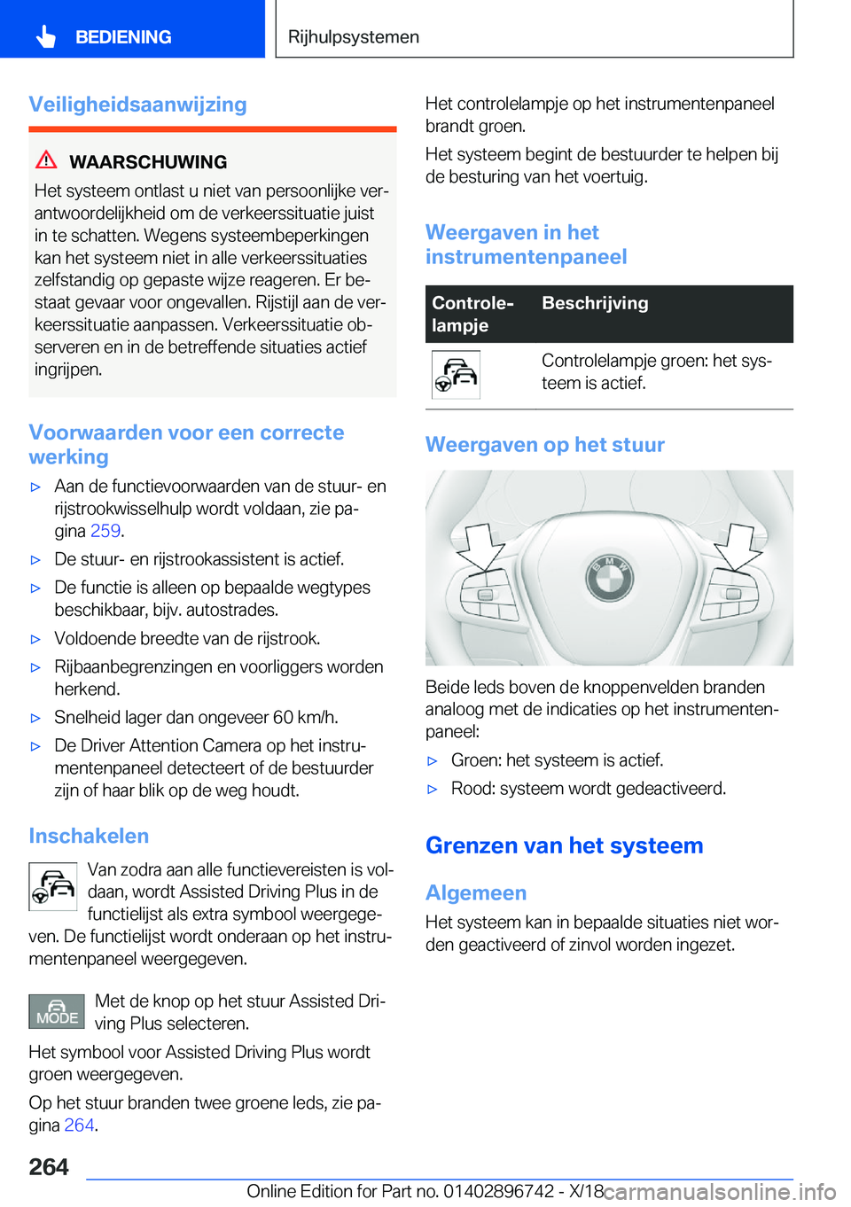 BMW X5 2019  Instructieboekjes (in Dutch) �V�e�i�l�i�g�h�e�i�d�s�a�a�n�w�i�j�z�i�n�g
�W�A�A�R�S�C�H�U�W�I�N�G
�H�e�t��s�y�s�t�e�e�m��o�n�t�l�a�s�t��u��n�i�e�t��v�a�n��p�e�r�s�o�o�n�l�i�j�k�e��v�e�rj
�a�n�t�w�o�o�r�d�e�l�i�j�k�h�e�i�d�