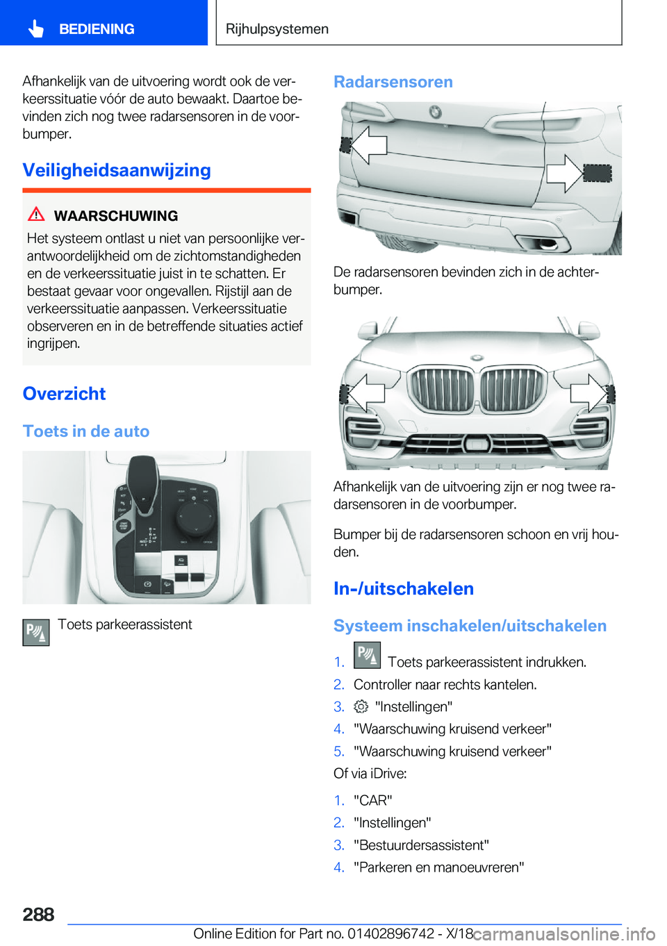 BMW X5 2019  Instructieboekjes (in Dutch) �A�f�h�a�n�k�e�l�i�j�k��v�a�n��d�e��u�i�t�v�o�e�r�i�n�g��w�o�r�d�t��o�o�k��d�e��v�e�rj
�k�e�e�r�s�s�i�t�u�a�t�i�e��v�