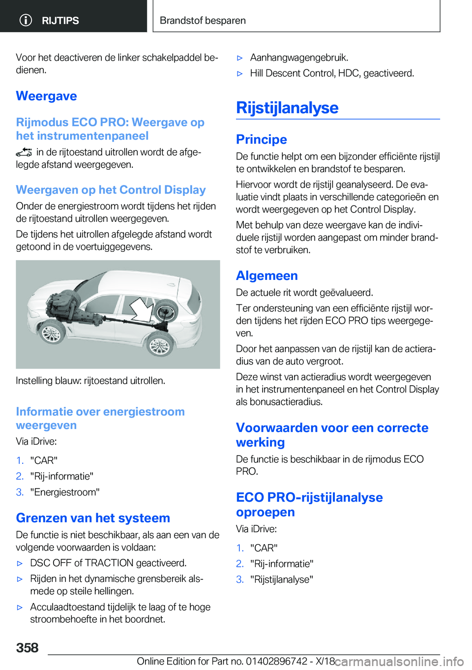BMW X5 2019  Instructieboekjes (in Dutch) �V�o�o�r��h�e�t��d�e�a�c�t�i�v�e�r�e�n��d�e��l�i�n�k�e�r��s�c�h�a�k�e�l�p�a�d�d�e�l��b�ej
�d�i�e�n�e�n�.
�W�e�e�r�g�a�v�e �R�i�j�m�o�d�u�s��E�C�O��P�R�O�:��W�e�e�r�g�a�v�e��o�p
�h�e�t��i�n