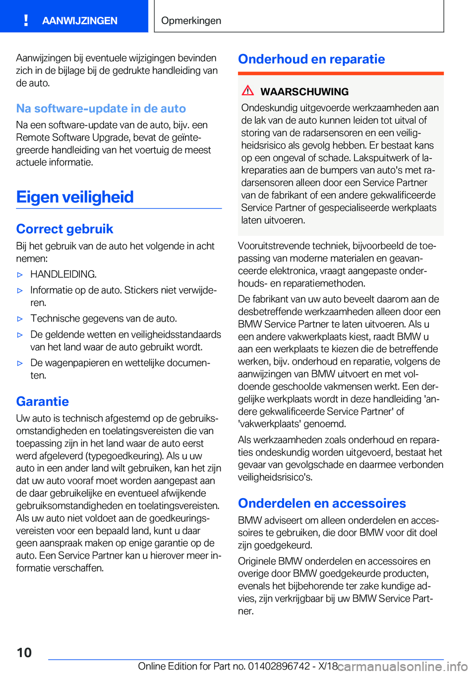 BMW X5 2019  Instructieboekjes (in Dutch) �A�a�n�w�i�j�z�i�n�g�e�n��b�i�j��e�v�e�n�t�u�e�l�e��w�i�j�z�i�g�i�n�g�e�n��b�e�v�i�n�d�e�n�z�i�c�h��i�n��d�e��b�i�j�l�a�g�e��b�i�j��d�e��g�e�d�r�u�k�t�e��h�a�n�d�l�e�i�d�i�n�g��v�a�n
�d�e�