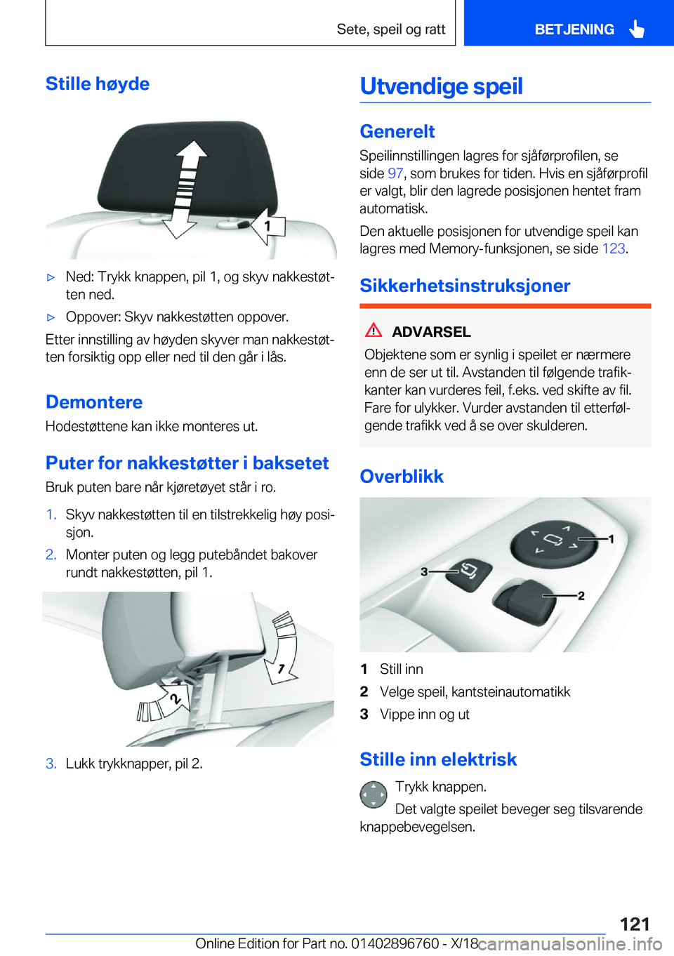 BMW X5 2019  InstruksjonsbØker (in Norwegian) �S�t�i�l�l�e��h�