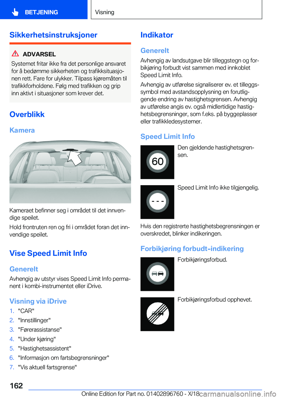 BMW X5 2019  InstruksjonsbØker (in Norwegian) �S�i�k�k�e�r�h�e�t�s�i�n�s�t�r�u�k�s�j�o�n�e�r
�A�D�V�A�R�S�E�L
�S�y�s�t�e�m�e�t��f�r�i�t�a�r��i�k�k�e��f�r�a��d�e�t��p�e�r�s�o�n�l�i�g�e��a�n�s�v�a�r�e�t
�f�o�r��å��b�e�d�