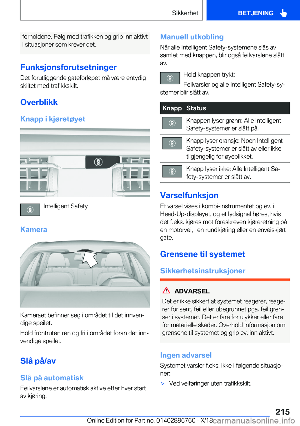 BMW X5 2019  InstruksjonsbØker (in Norwegian) �f�o�r�h�o�l�d�e�n�e�.��F�