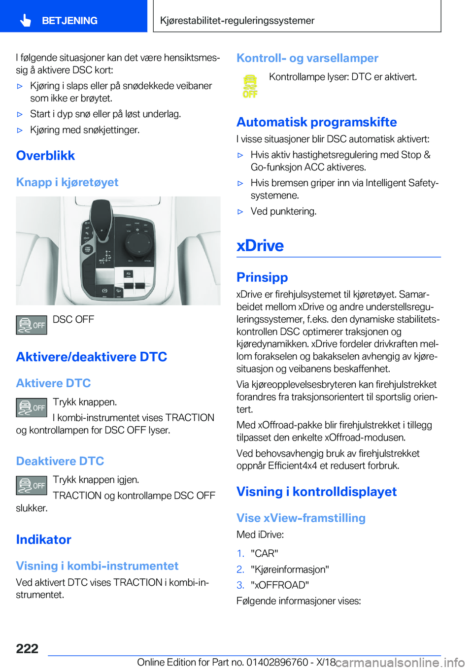 BMW X5 2019  InstruksjonsbØker (in Norwegian) �I��f�