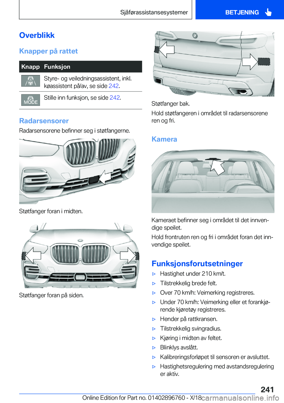 BMW X5 2019  InstruksjonsbØker (in Norwegian) �O�v�e�r�b�l�i�k�k�K�n�a�p�p�e�r��p�å��r�a�t�t�e�t�K�n�a�p�p�F�u�n�k�s�j�o�n�S�t�y�r�e�-��o�g��v�e�i�l�e�d�n�i�n�g�s�a�s�s�i�s�t�e�n�t�,��i�n�k�l�.
�k�