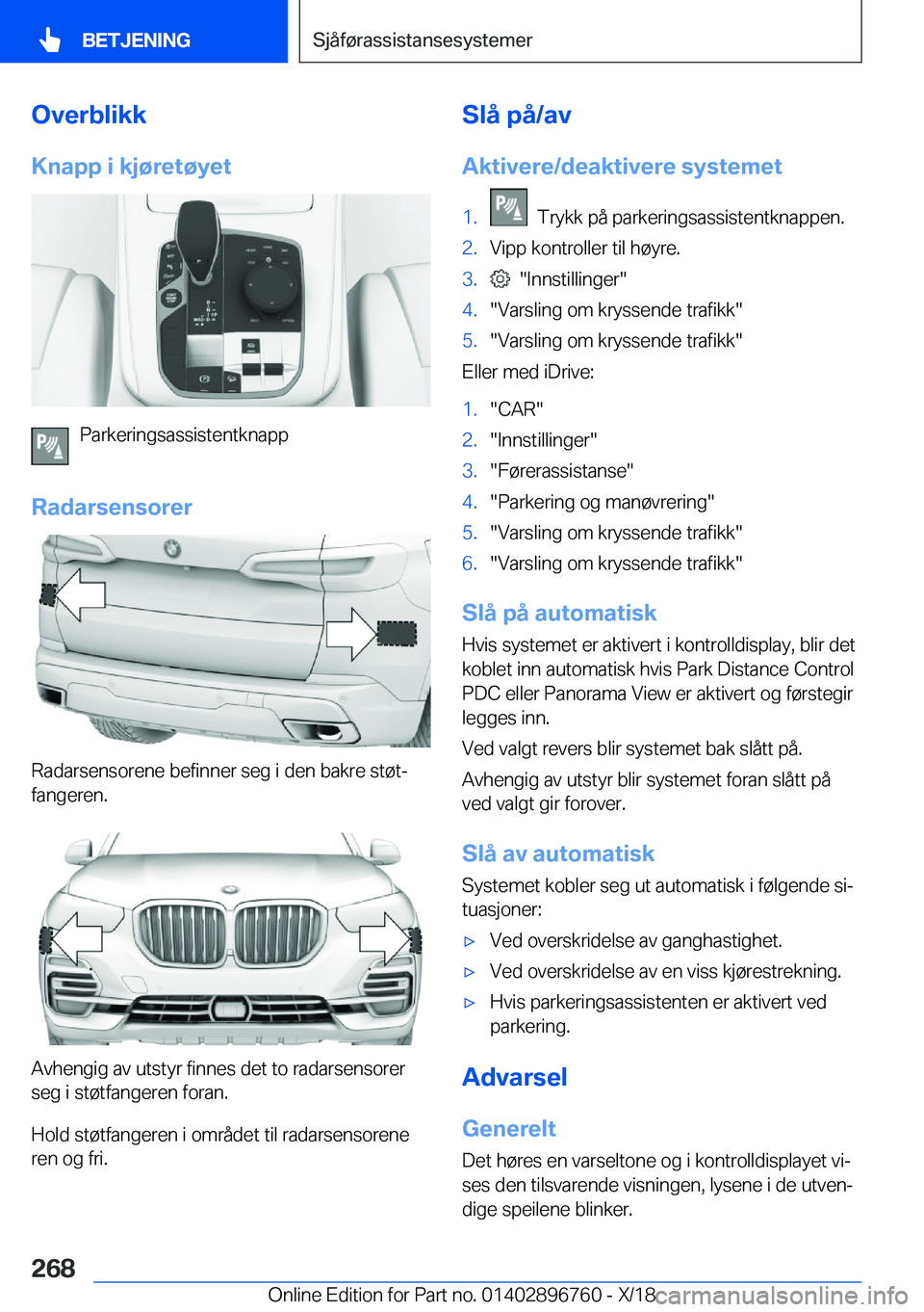 BMW X5 2019  InstruksjonsbØker (in Norwegian) �O�v�e�r�b�l�i�k�k�K�n�a�p�p��i��k�j�