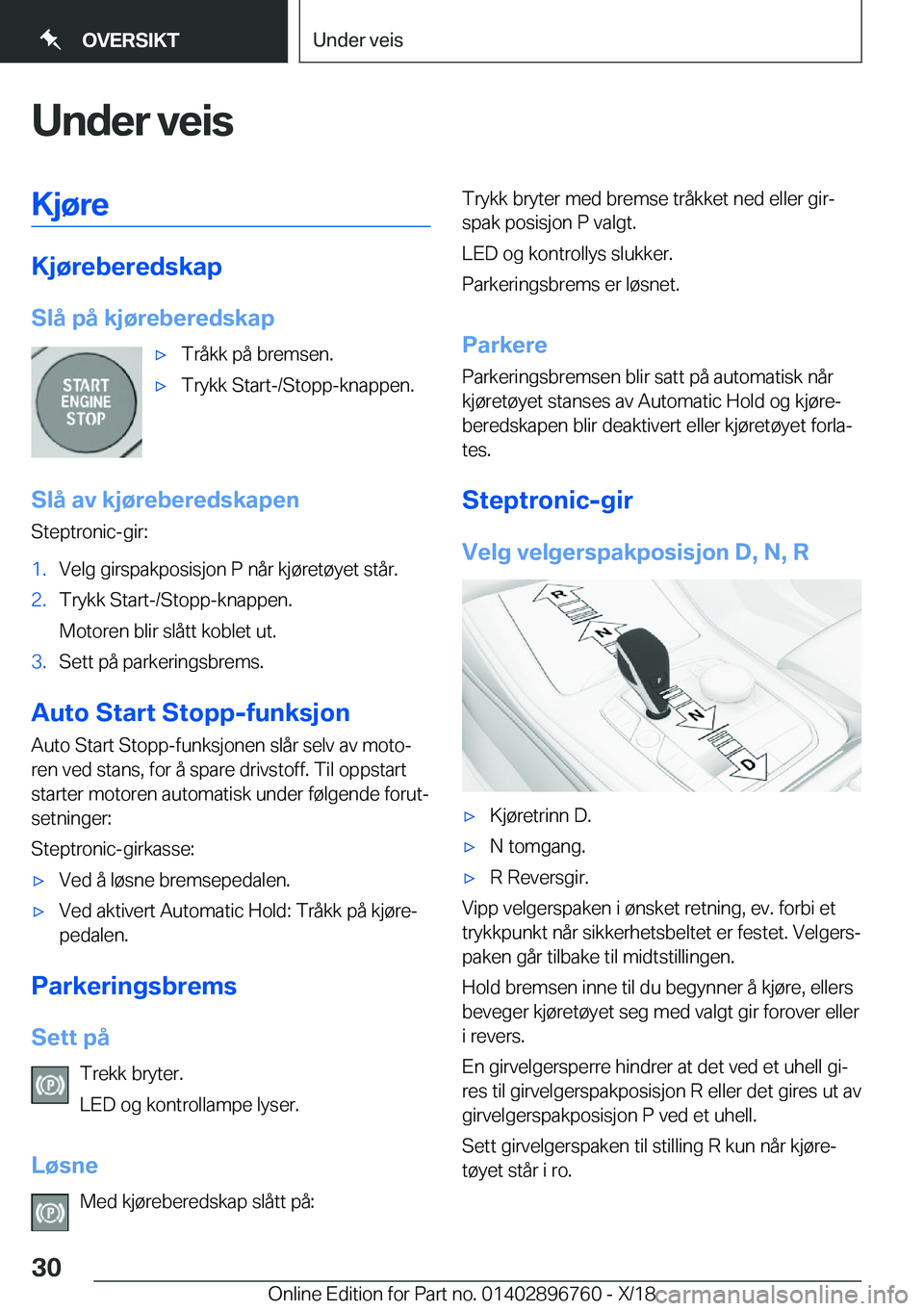 BMW X5 2019  InstruksjonsbØker (in Norwegian) �U�n�d�e�r��v�e�i�s�K�j�