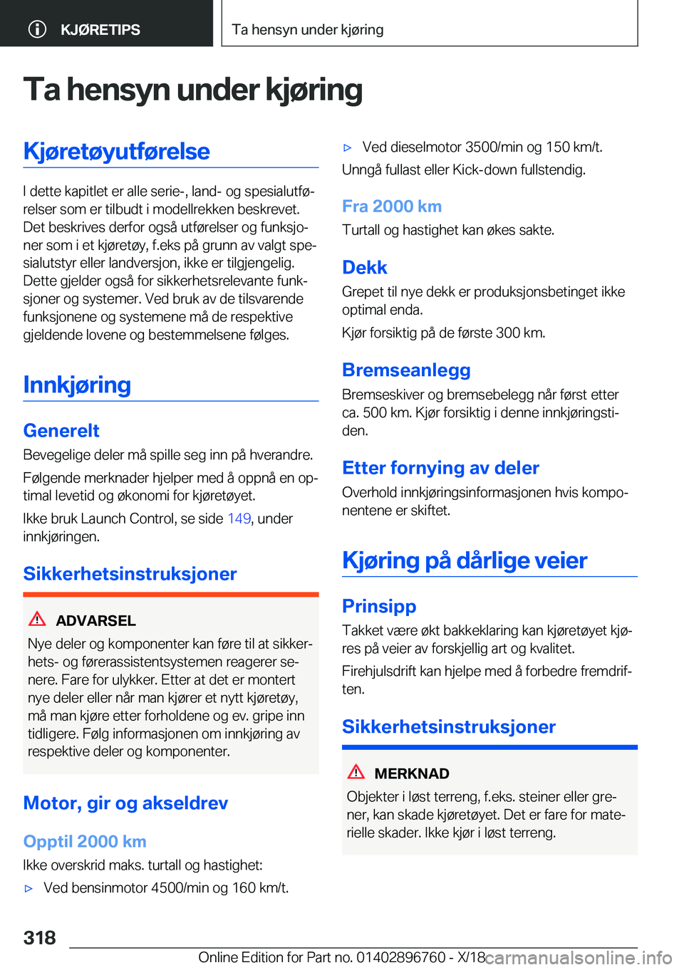 BMW X5 2019  InstruksjonsbØker (in Norwegian) �T�a��h�e�n�s�y�n��u�n�d�e�r��k�j�