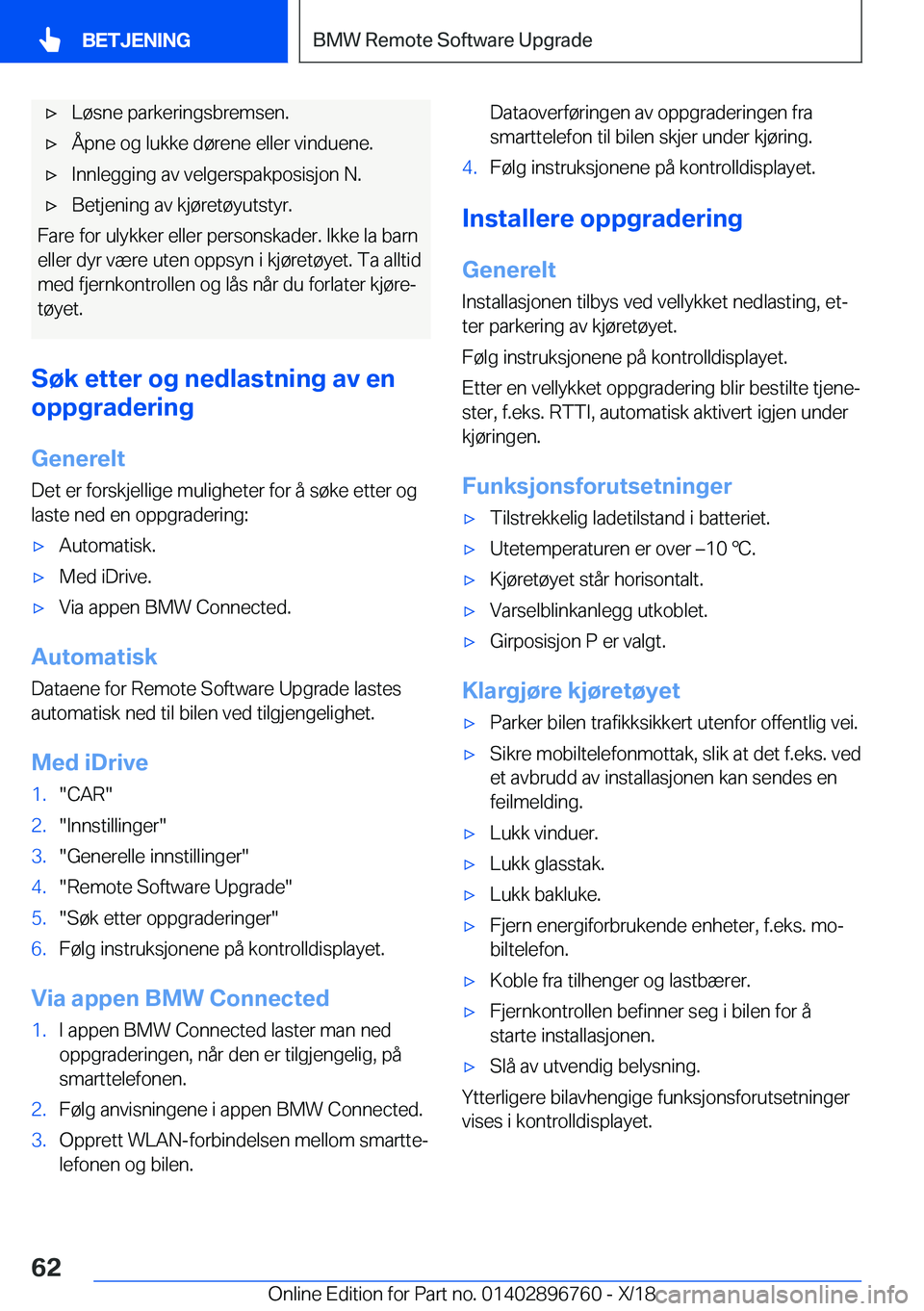 BMW X5 2019  InstruksjonsbØker (in Norwegian) x�L�