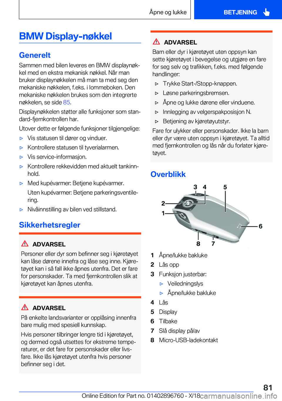 BMW X5 2019  InstruksjonsbØker (in Norwegian) �B�M�W��D�i�s�p�l�a�y�-�n�